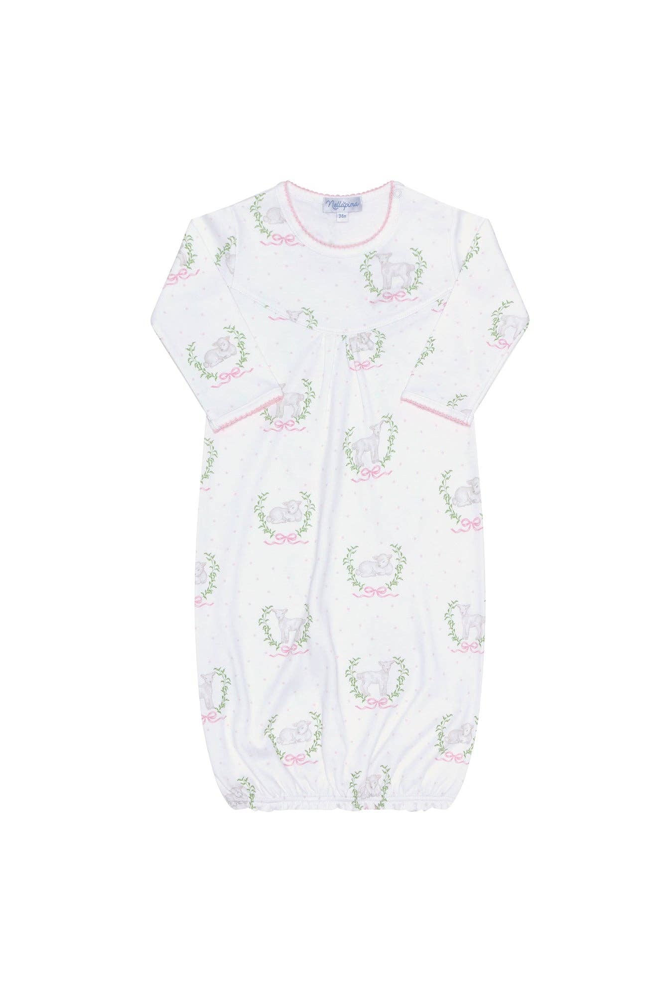 Pink Lamb Print Gown