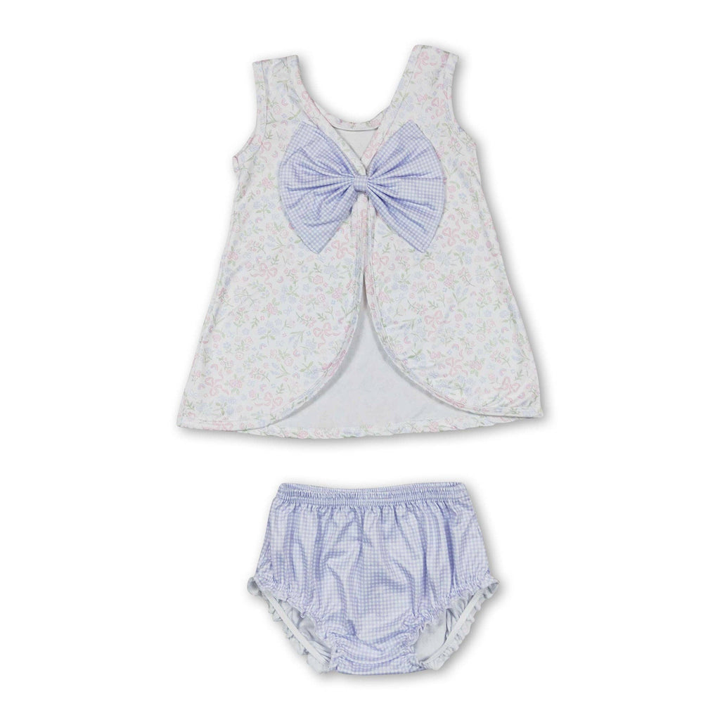 Lilac Bow Bloomer Set