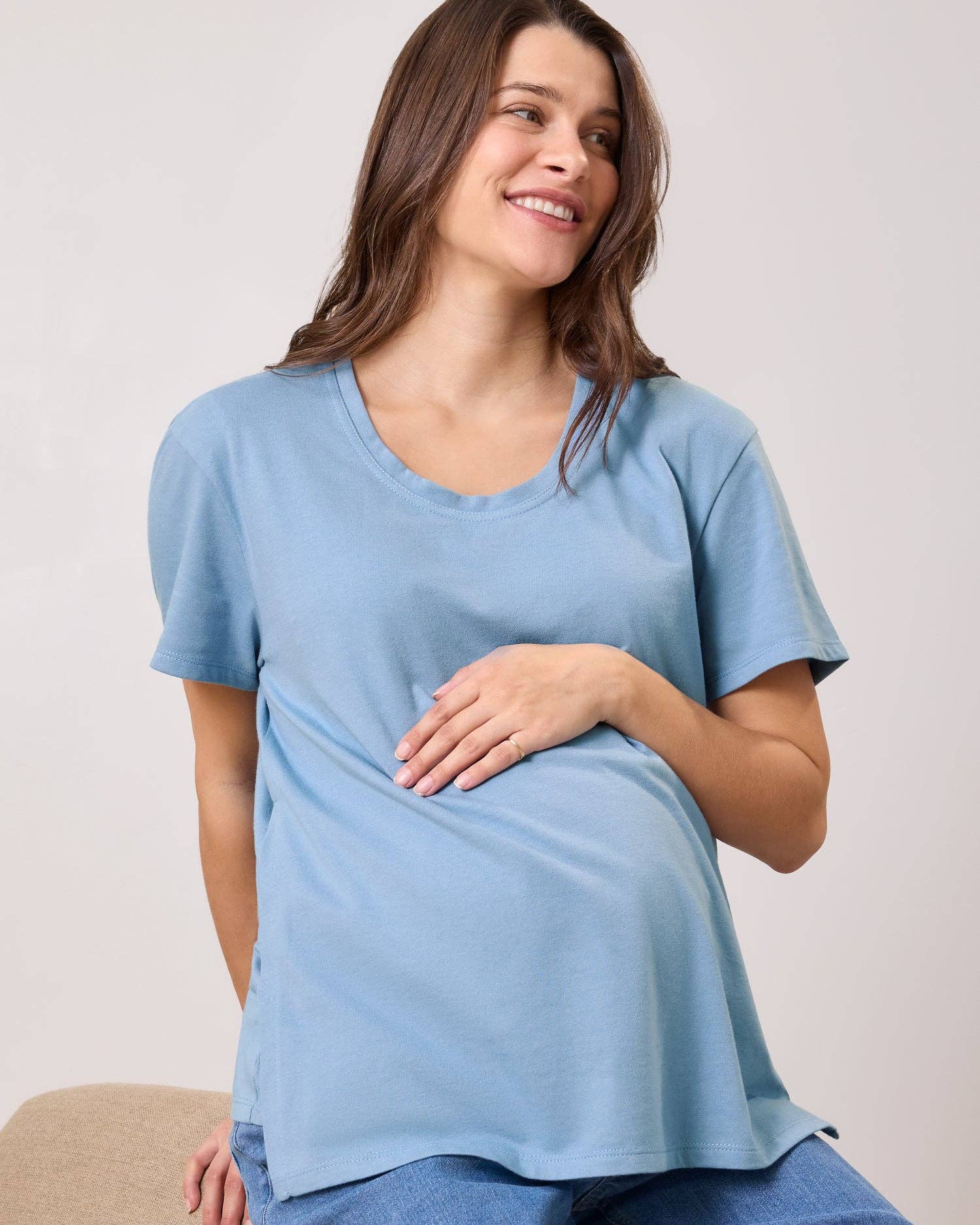 Cotton Classic Relaxed Maternity & Nursing T-shirt